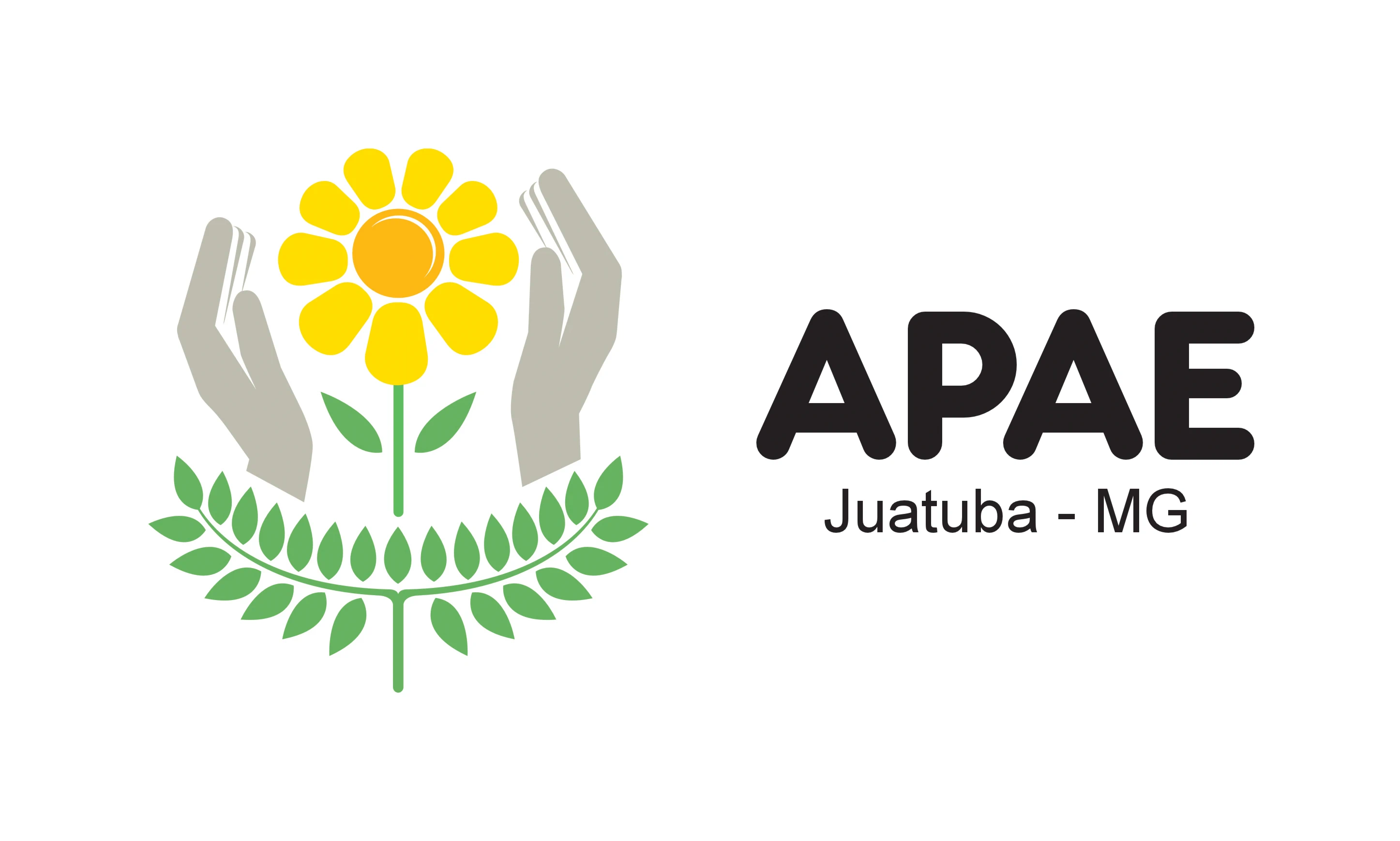 Logo oficial da APAE de Juatuba no case do site institucional